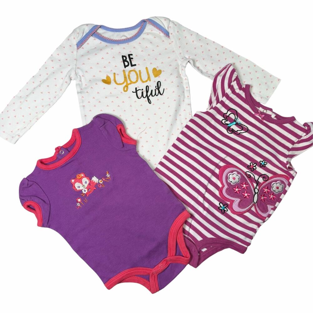 Koala Baby Buster Brown Bodysuit Bundle Girls Purple Pink 12 Months